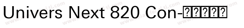 Univers Next 820 Con字体转换